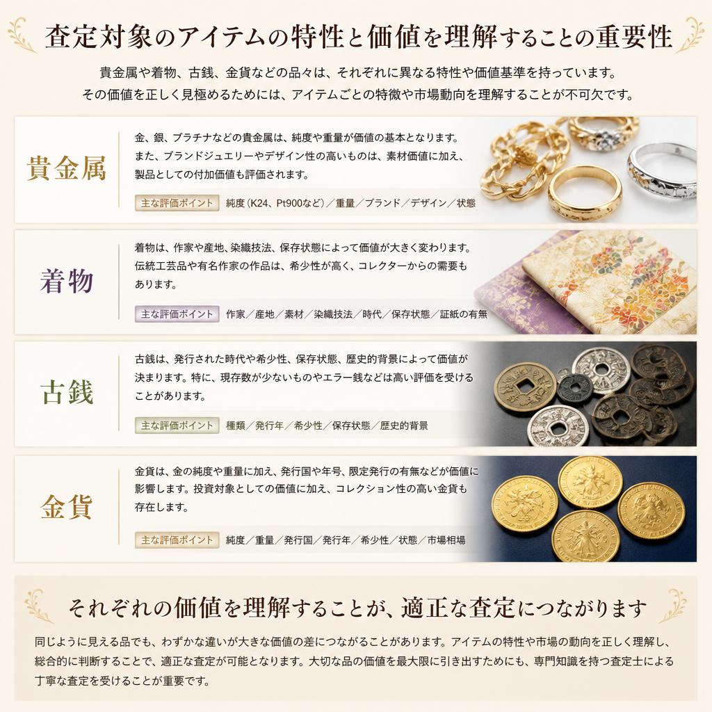 貴金属・着物・古銭の価値を知る