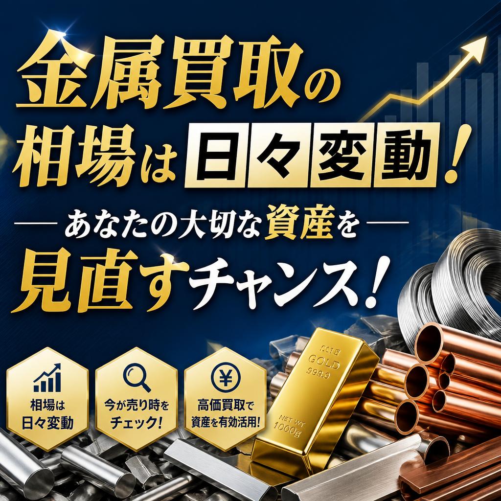 金属買取の相場は日々変動！あなたの大切な資産を見直すチャンス！