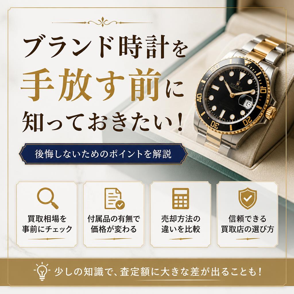 ブランド時計を手放す前に知っておきたい！