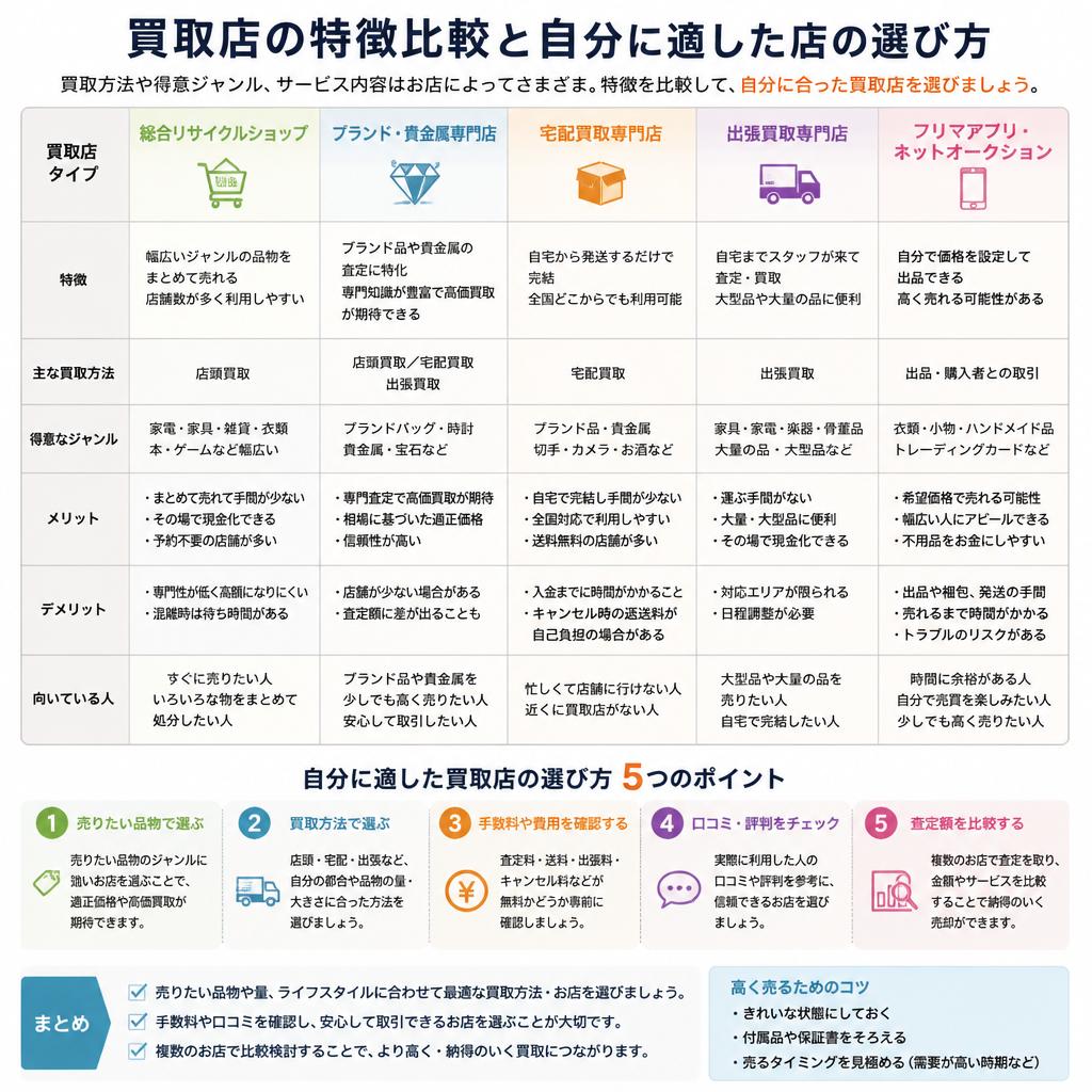 2. 質屋買取店 vs 時計専門買取専門店