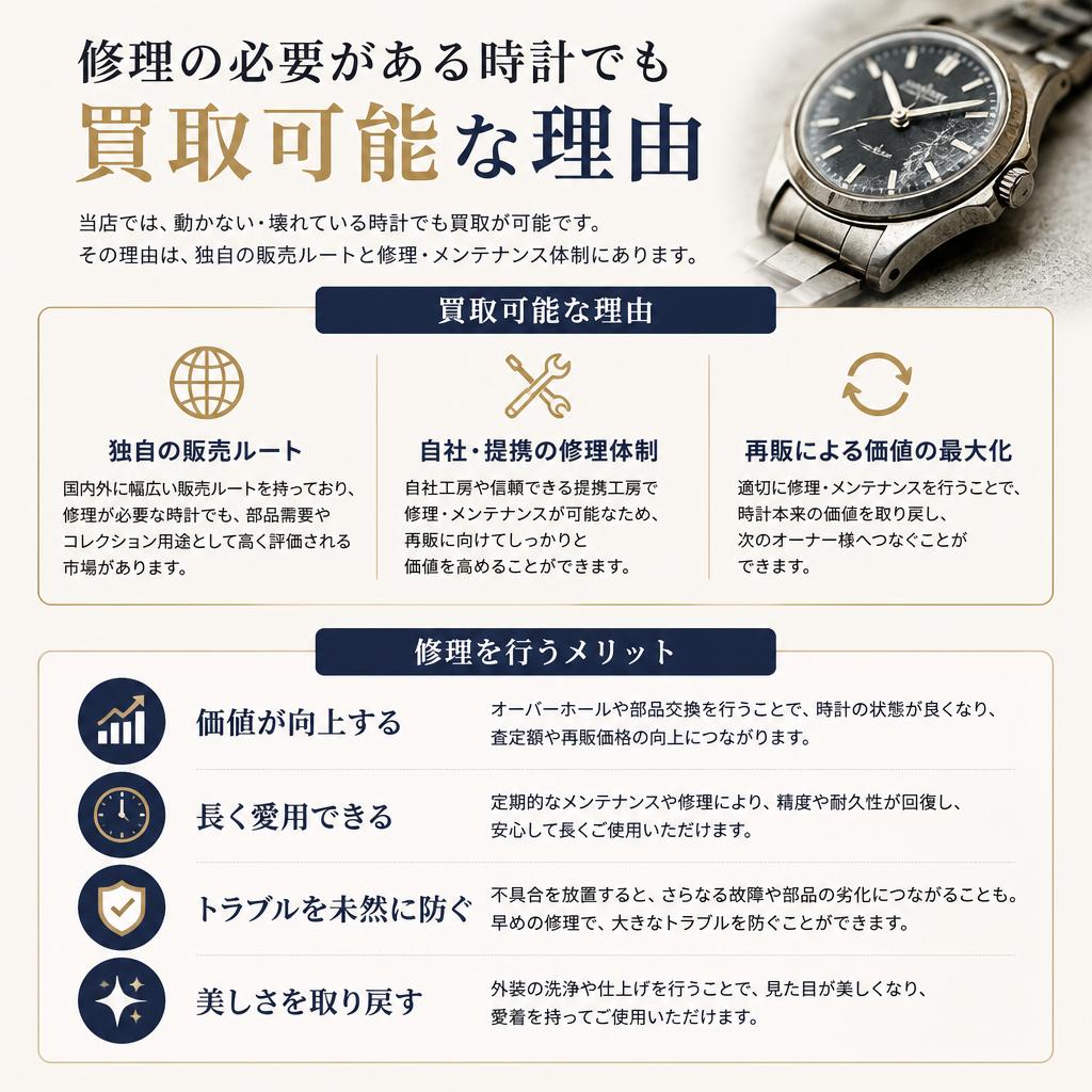 5. 時計修理と買取の関係