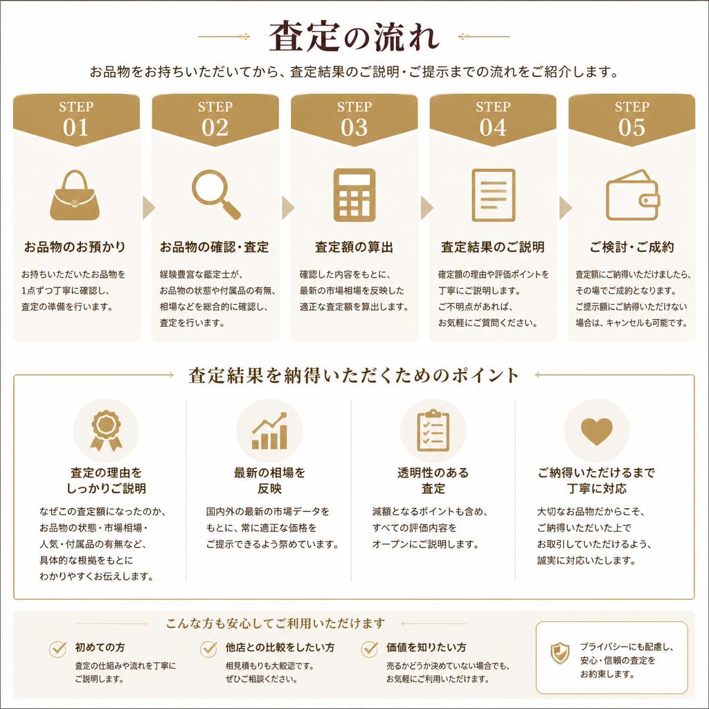 ネックレス査定の流れ