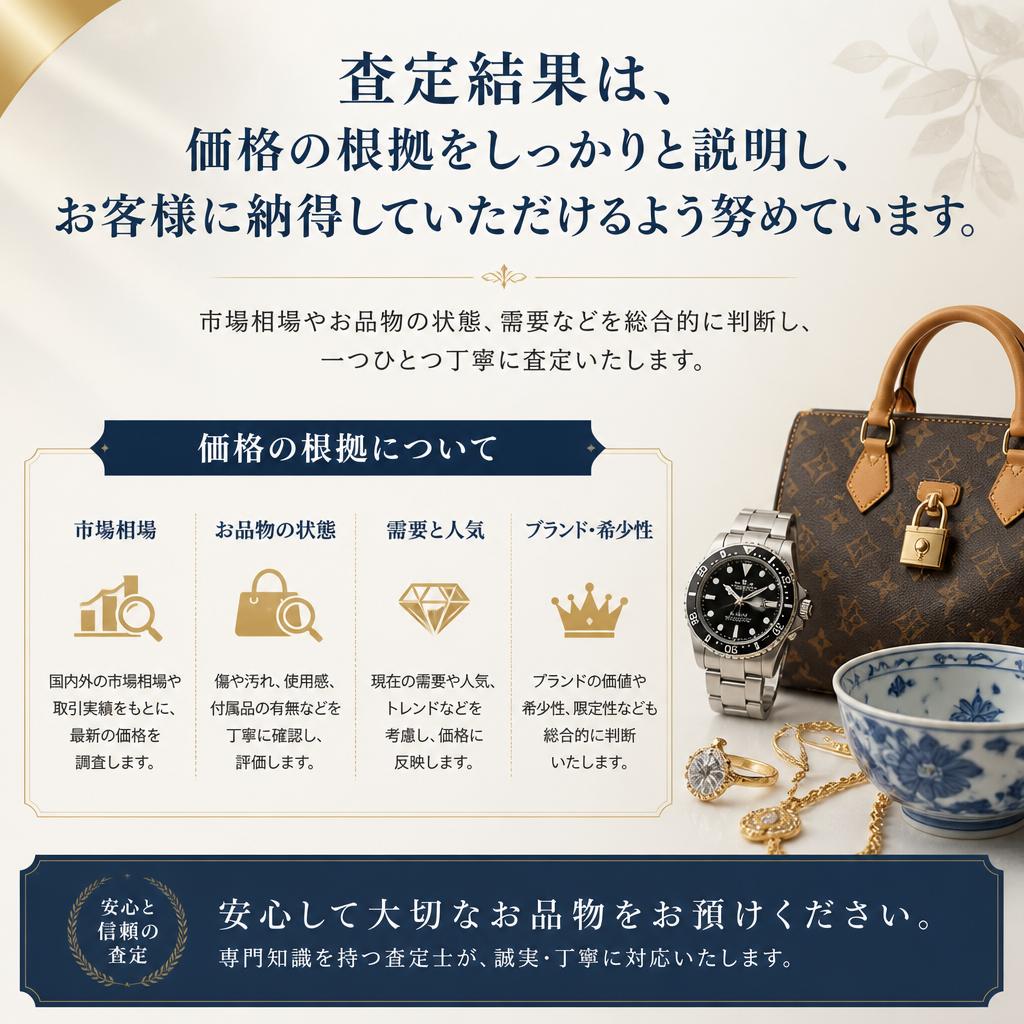 安心・丁寧な査定を実施