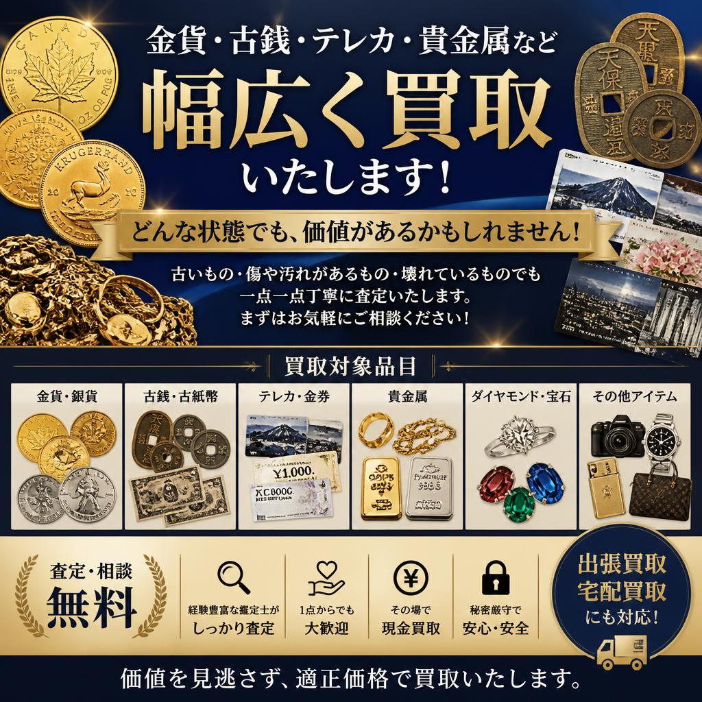 買取対象品目について
