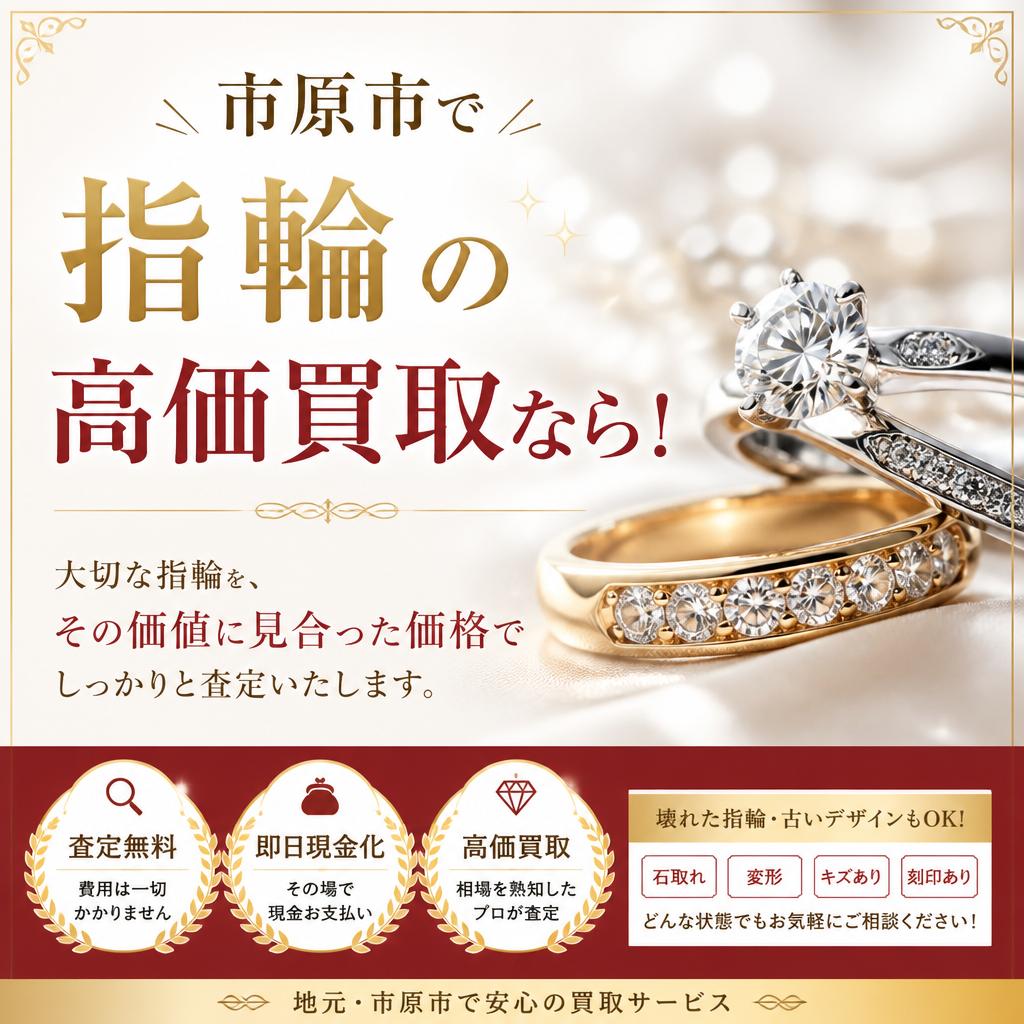 市原市で指輪の高価買取なら！