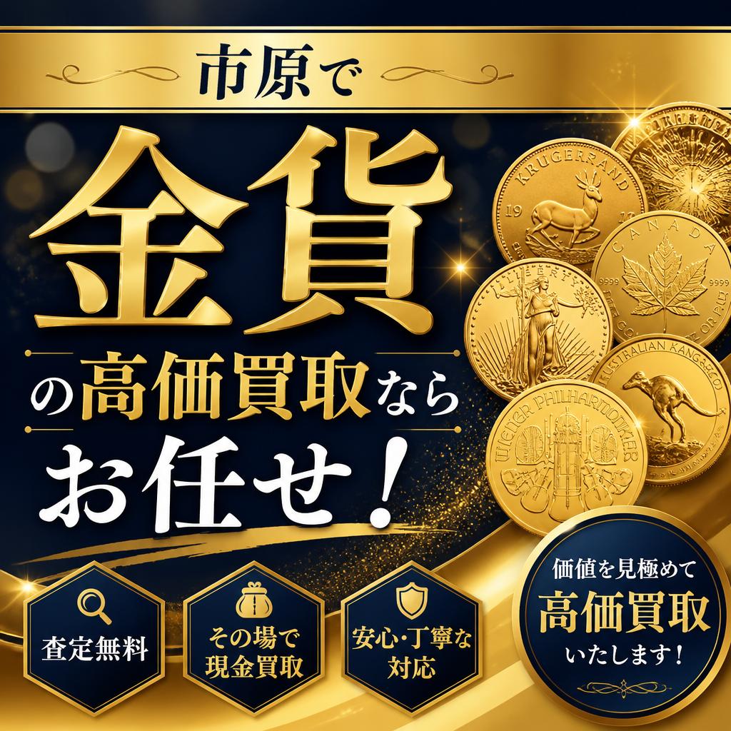 市原で金貨の高価買取ならお任せ！
