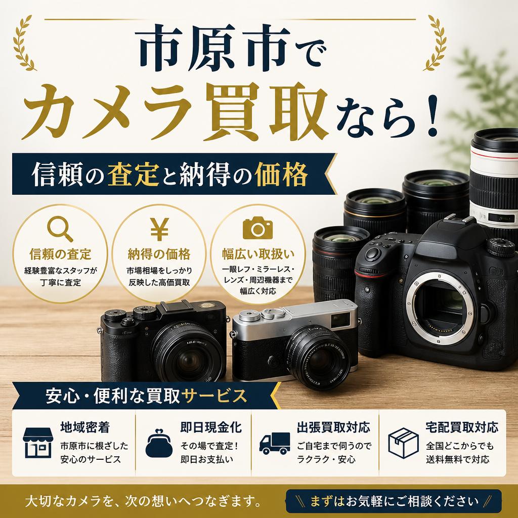市原市でカメラ買取なら！
信頼の査定と納得の価格