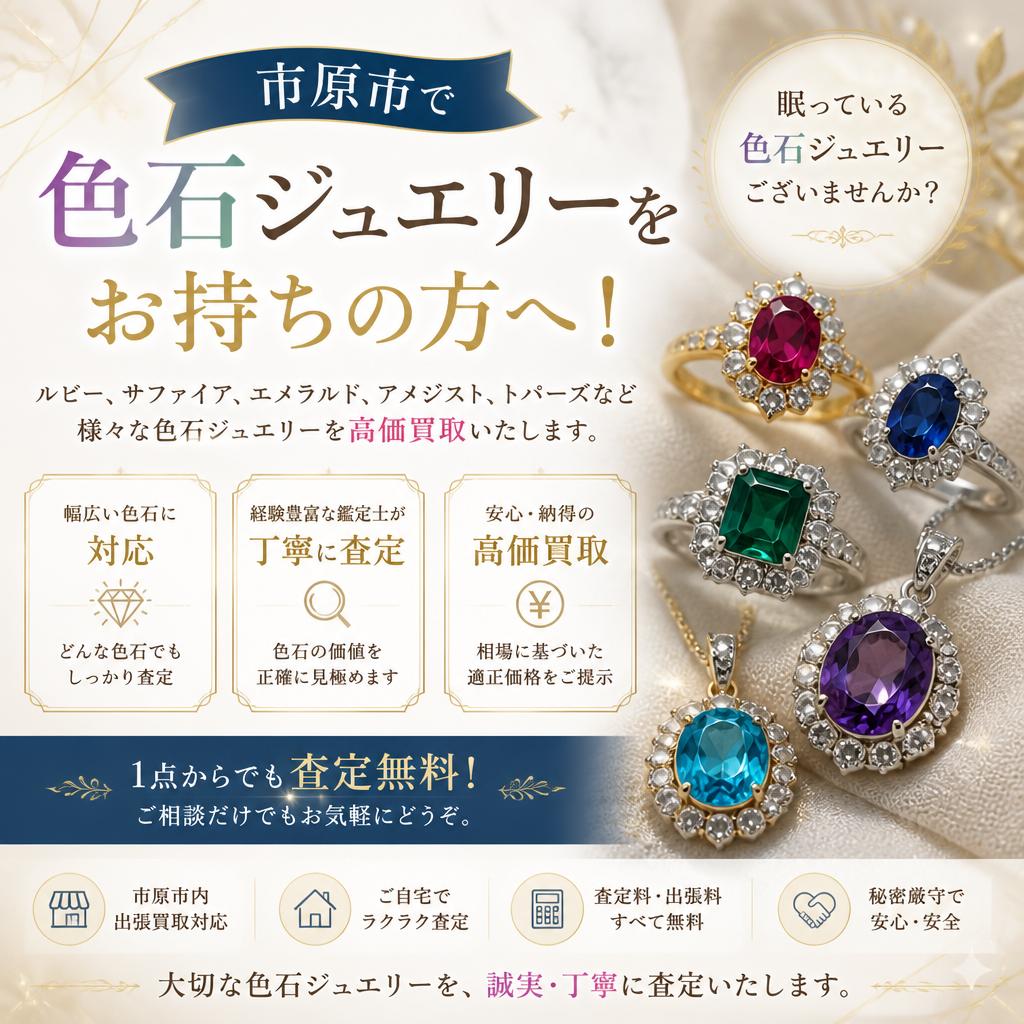 市原市で色石ジュエリーをお持ちの方へ！