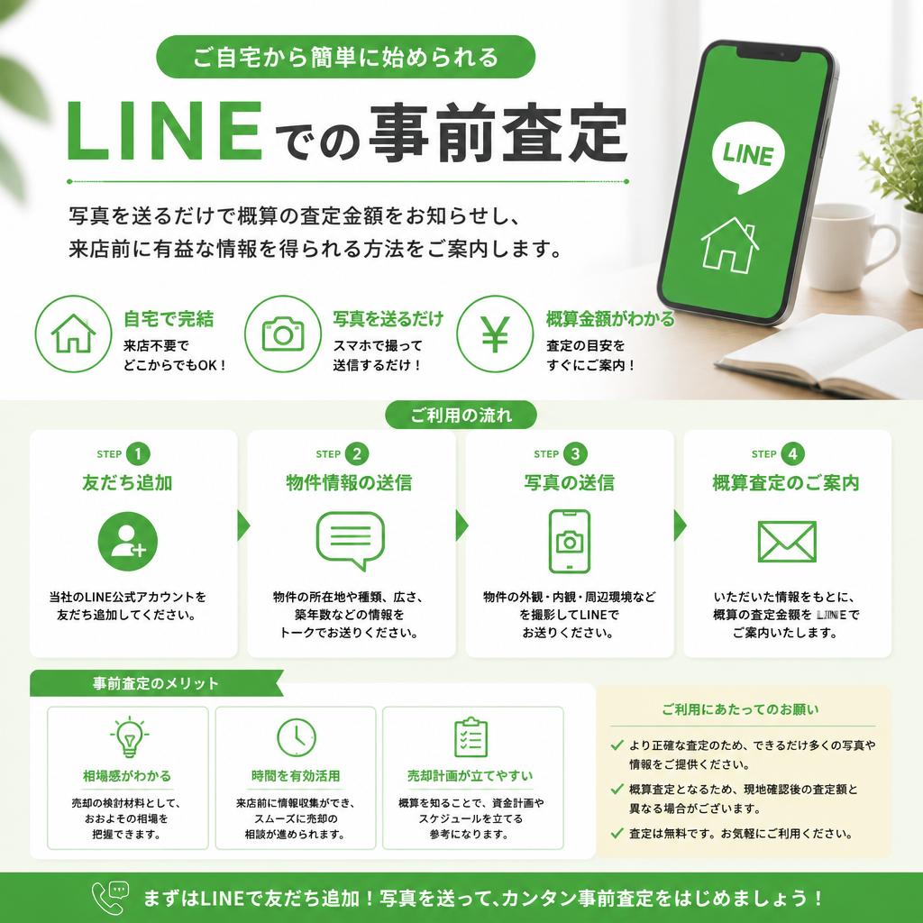 LINEでの事前査定も可能！