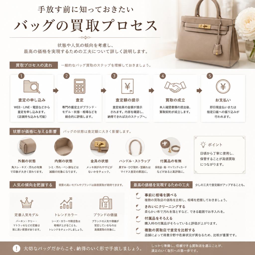バッグの買取プロセス