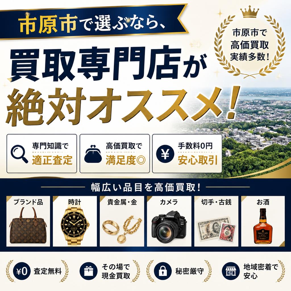 市原市で選ぶなら、買取専門店が絶対オススメ！