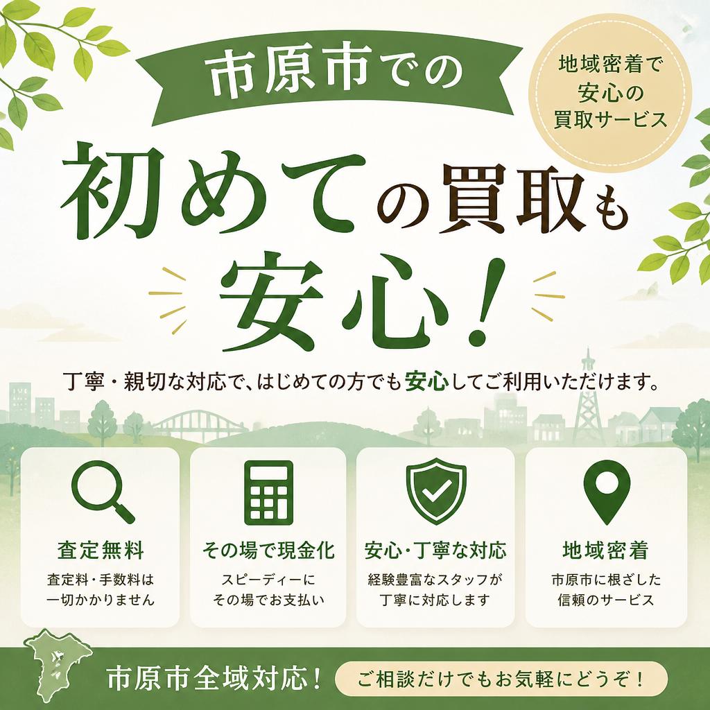 市原市での初めての買取も安心！