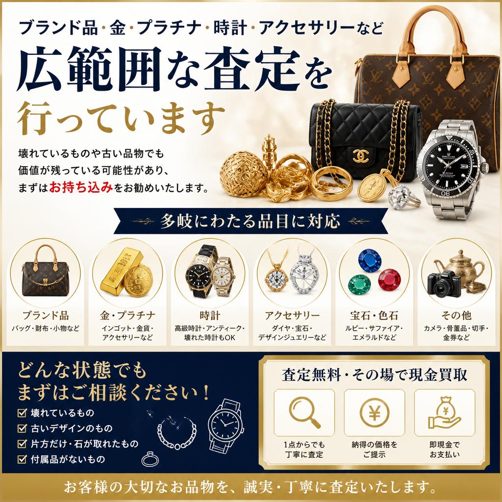 多様な買取対象品