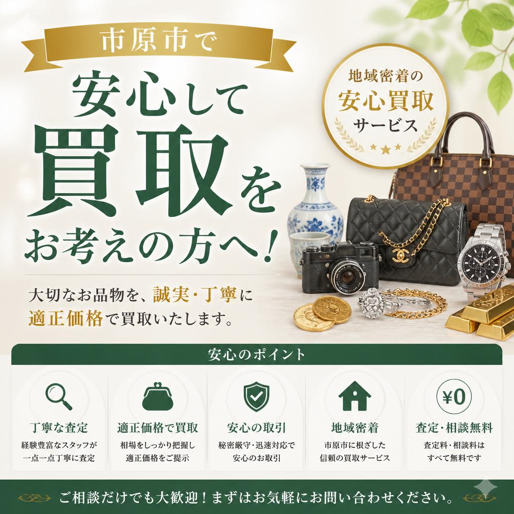 市原市で安心して買取をお考えの方へ！