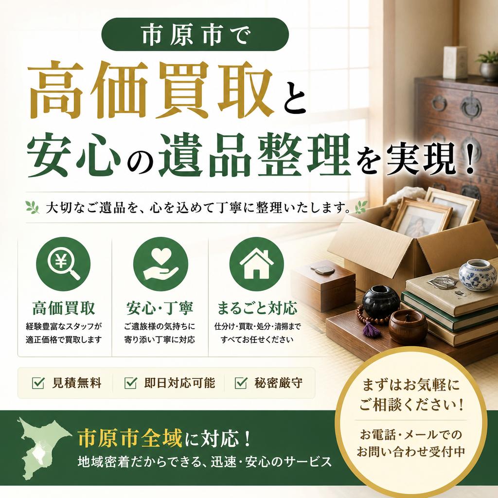 市原市で高価買取と安心の遺品整理を実現！