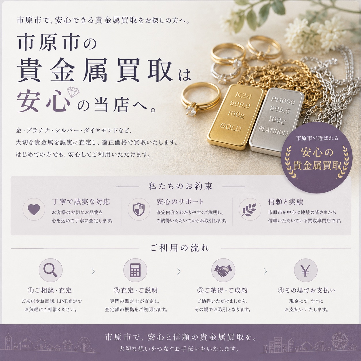 市原市で貴金属の買取なら！