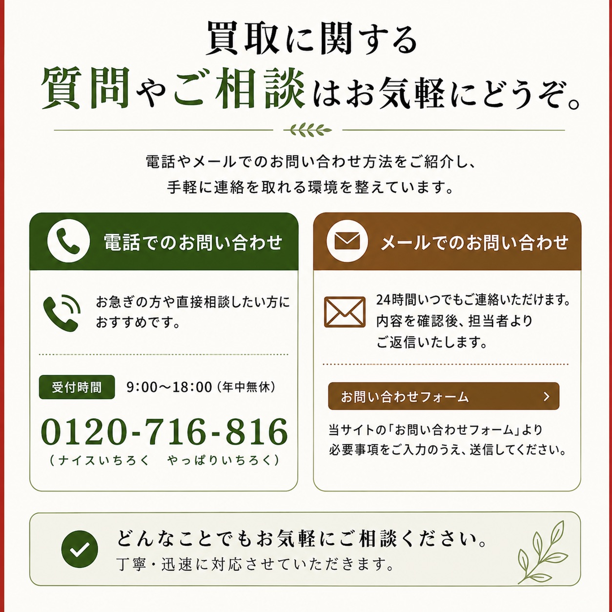 7. お問い合わせから買取までの流れ