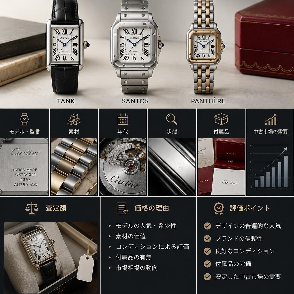 そのカルティエ、モデルごとの価値を見逃さず査定します